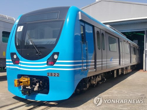 인천공항 제2 여객터미널 연결철도에 투입될 전동차 [철도공단 제공]